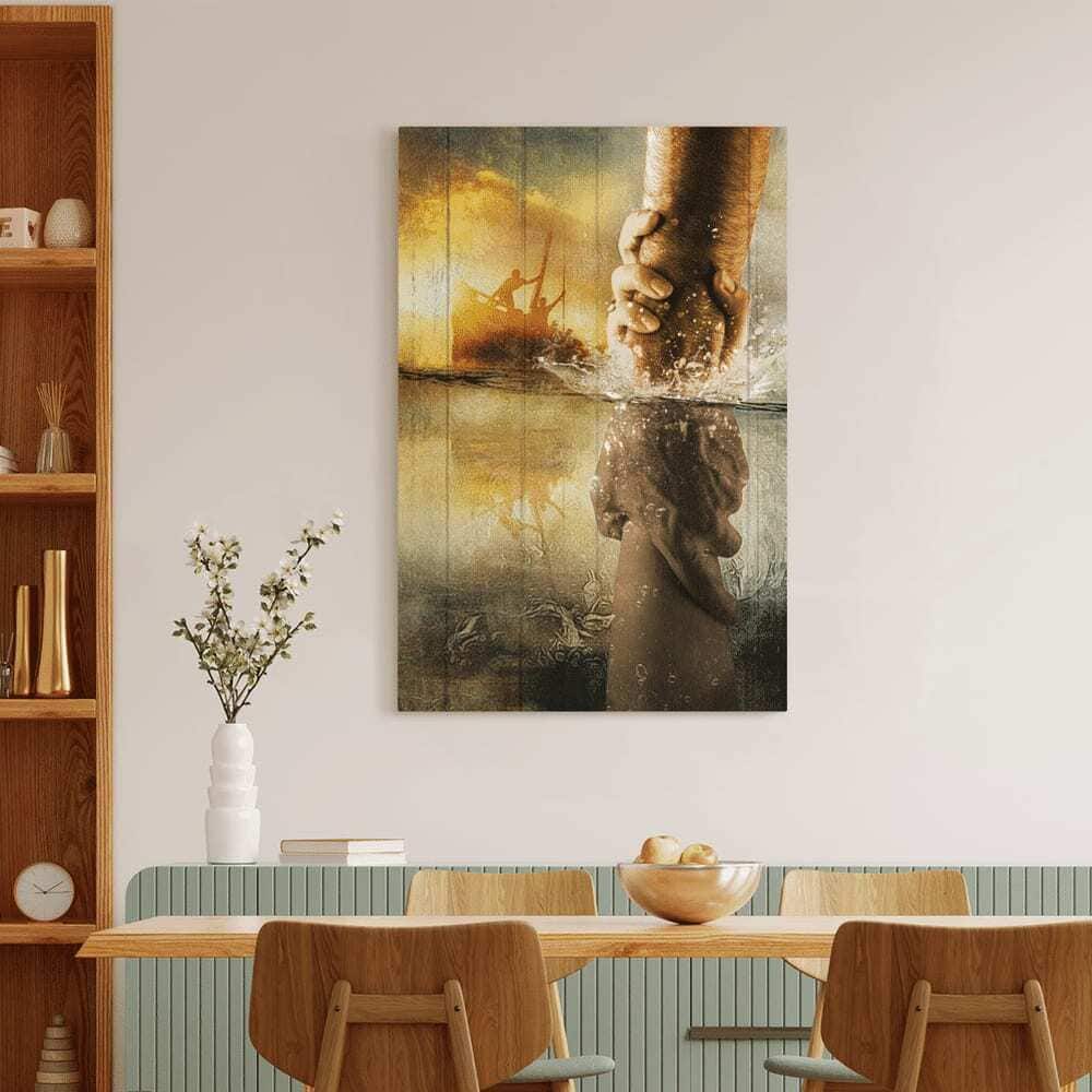 Christian The Hand Of Jesus Is Our Savior Canvas Print