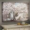 Vintage Christian Just Breathe Butterflies Canvas Wall Art Vintage Christian Just Breathe Butterflies Canvas Wall Art