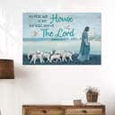 Christian As For Me My House We Will Serve The Load Canvas Wall Art