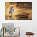 Christian Jesus He Leads Me Beside Still Waters Psalm 23:2-3 Canvas Wall Art