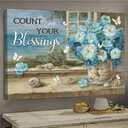 Christian Jesus Count Your Blessings Canvas Wall Art