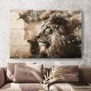 Christian Lion Of Judah Jesus Canvas Wall Art