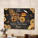 Christian Jesus Let Your Faith Be Bigger Than Your Fear Canvas Wall Art Christian Jesus Let Your Faith Be Bigger Than Your Fear Canvas Wall Art