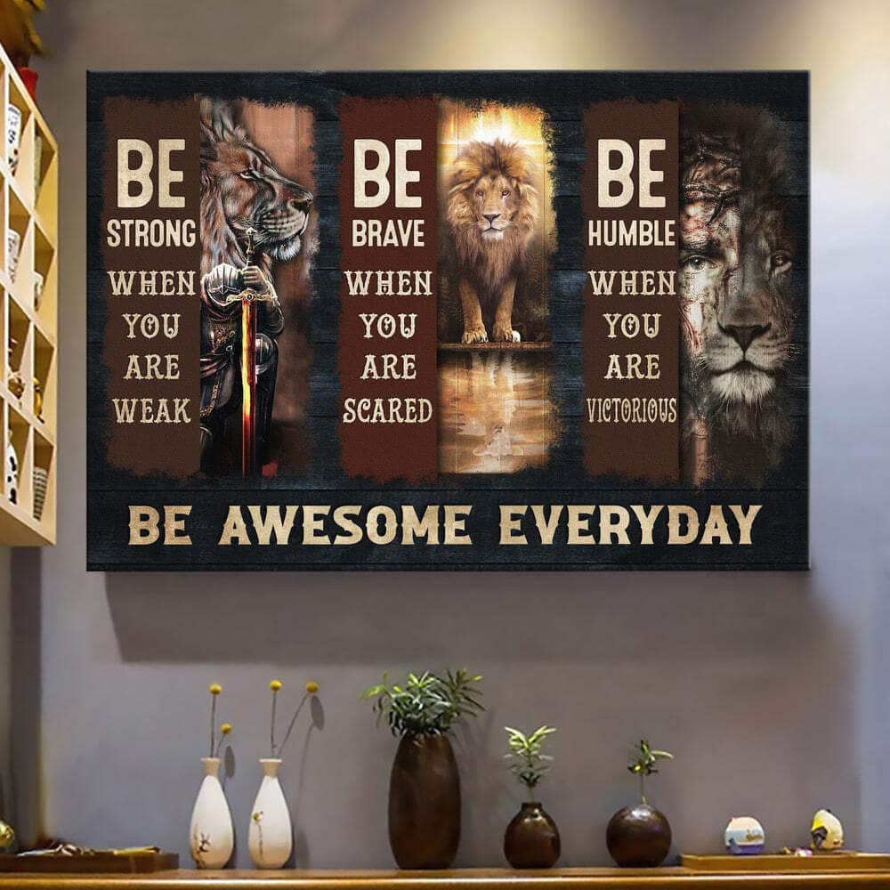 Christian Jesus Be Awesome Everyday Canvas Wall Art