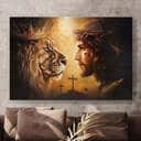 Christian Jesus Lion Of Judah Cross Canvas Wall Art Christian Jesus Lion Of Judah Cross Canvas Wall Art