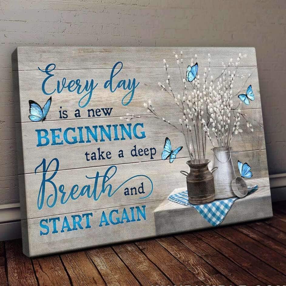 Christian Jesus Everyday Is A New Beginning Canvas Wall Art Christian Jesus Everyday Is A New Beginning Canvas Wall Art