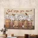 Jesus Beautiful Flower God Says You Are Canvas Wall Art Jesus Beautiful Flower God Says You Are Canvas Wall Art