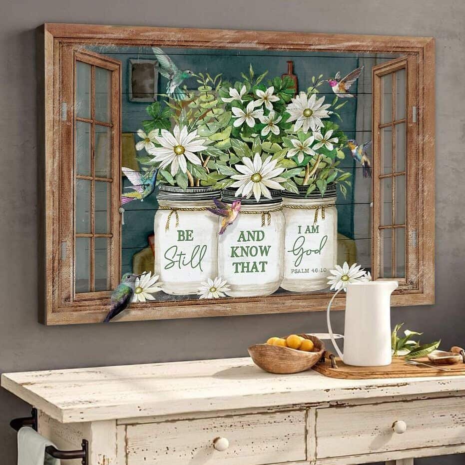 Hummingbirds And Flowers Be Still And Know That I Am God Canvas Wall Art Hummingbirds And Flowers Be Still And Know That I Am God Canvas Wall Art