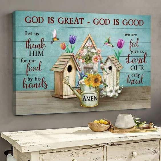 Christian Canvas Wall Art God Is Great God Is Good