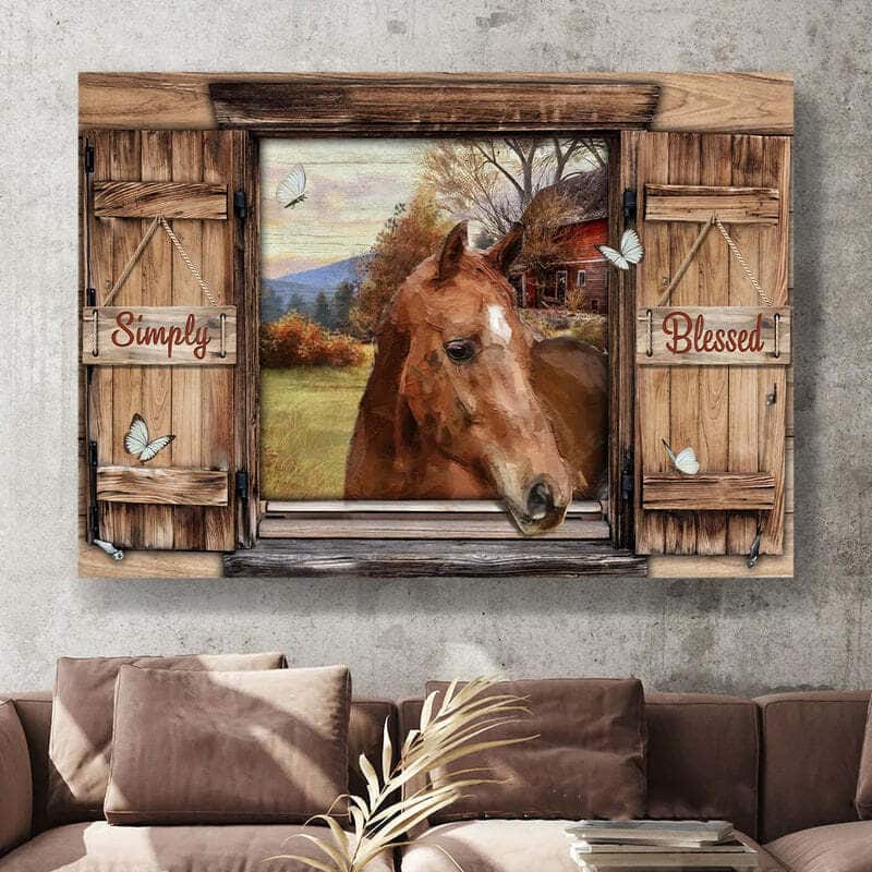 Christian Canvas Wall Art Horse Blessed Simply Christian Canvas Wall Art Horse Blessed Simply