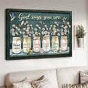 Christian Canvas Wall Art Flower Hummingbirds God Says You Are