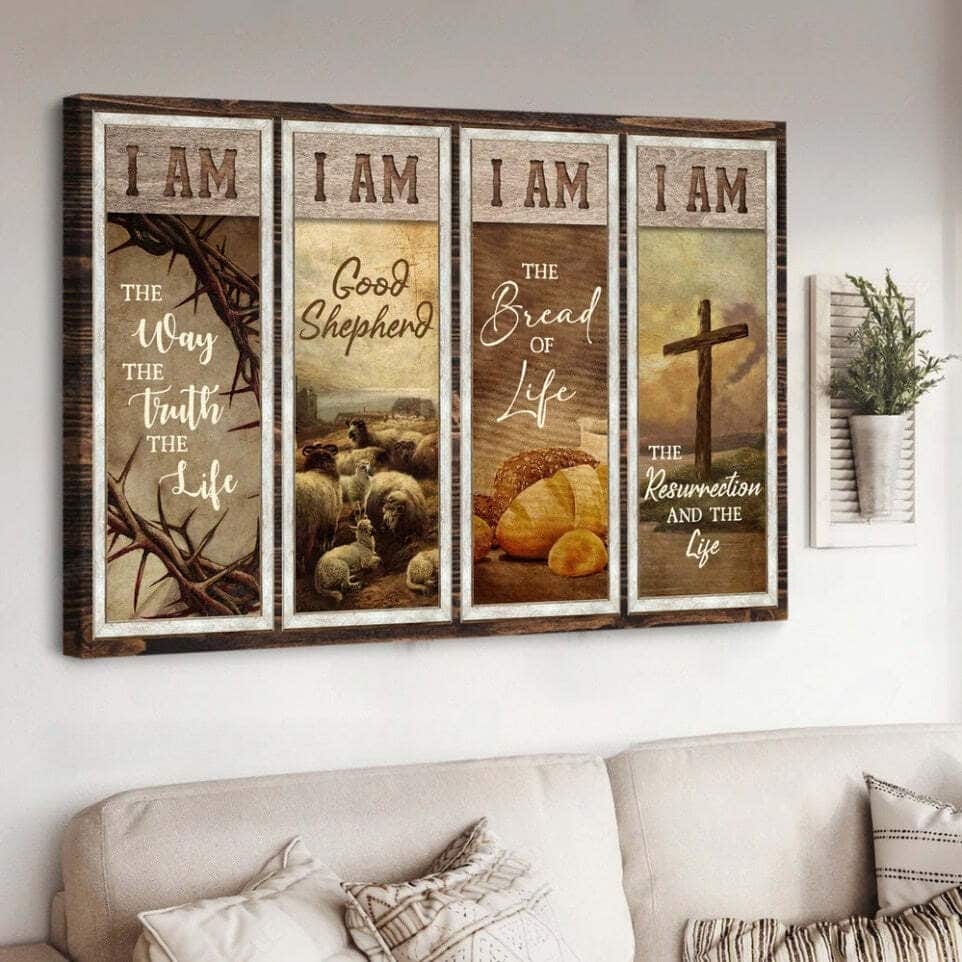 Christian I Am The Resurrections And The Life Canvas Wall Art Christian I Am The Resurrections And The Life Canvas Wall Art