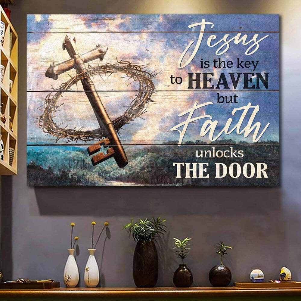 Christian Key Jesus Is The Key To Heaven Canvas Wall Art Christian Key Jesus Is The Key To Heaven Canvas Wall Art