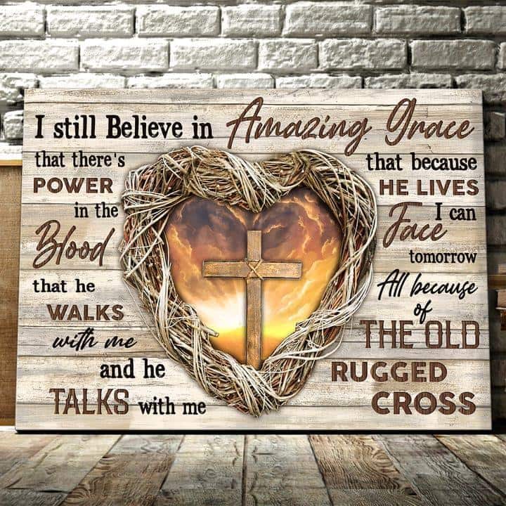 Christian Jesus Heart Cross I Still Believe In Amazing Grace Canvas Wall Art Christian Jesus Heart Cross I Still Believe In Amazing Grace Canvas Wall Art