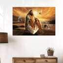 Christian Jesus And Dove Give Me Your Hand Canvas Wall Art