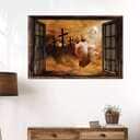 Christian Jesus And Dove The Rugged Cross Canvas Wall Art Christian Jesus And Dove The Rugged Cross Canvas Wall Art