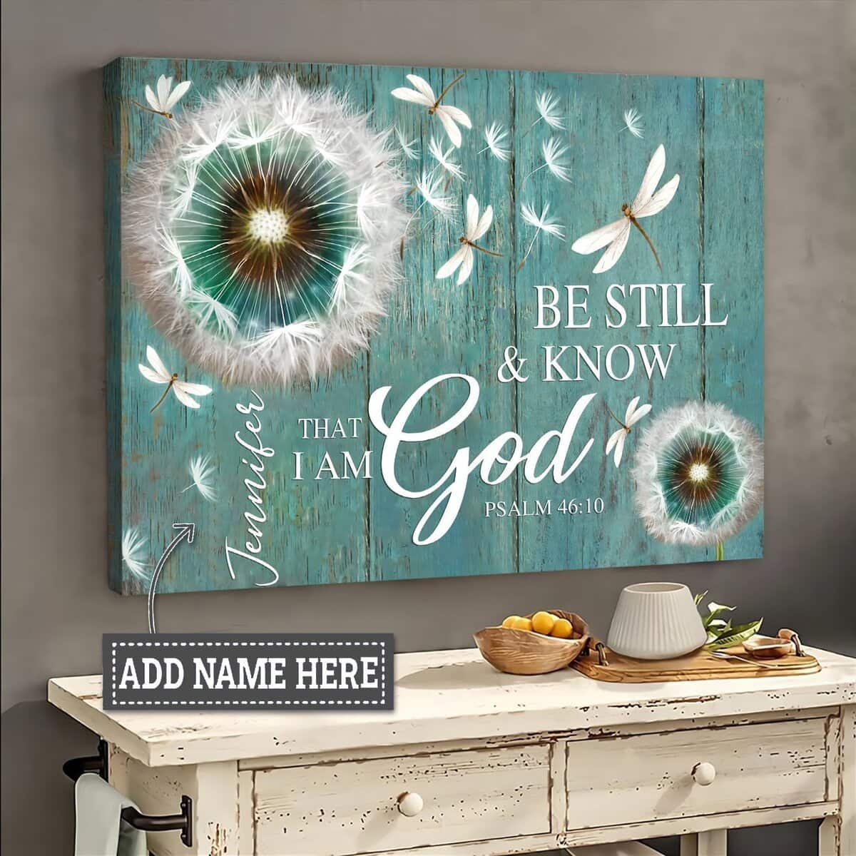 Personalized Christian Canvas Wall Art Be Still And Know That I Am God Custom Name Personalized Christian Canvas Wall Art Be Still And Know That I Am God Custom Name