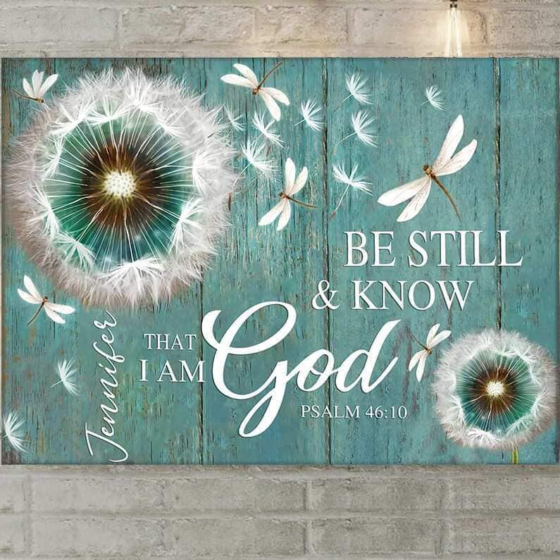 Personalized Christian Canvas Wall Art Be Still And Know That I Am God Custom Name Personalized Christian Canvas Wall Art Be Still And Know That I Am God Custom Name