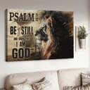 The Lion Of Judah Jesus Be Still And Know That I Am God Canvas Wall Art