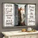 Jesus Christian Canvas Wall Art Take His Hand Until God Opens The Next Door