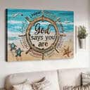 Christian God Says You Are Canvas Wall Art Sea Turtle Christian God Says You Are Canvas Wall Art Sea Turtle