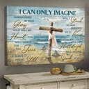 Christian I Can Only Imagine Canvas Wall Art Wooden Cross