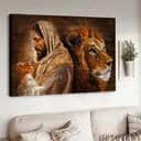 Lion King Of Kings Pray For Healing Jesus Canvas Wall Art Lion King Of Kings Pray For Healing Jesus Canvas Wall Art