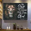 Christian Canvas Wall Art Be Still And Know That I Am God Lion Christian Canvas Wall Art Be Still And Know That I Am God Lion