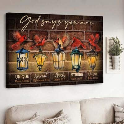 Christian God Says You Are Canvas Wall Art Unique Special