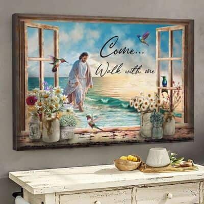 Come Walk With Me Jesus Canvas Wall Art