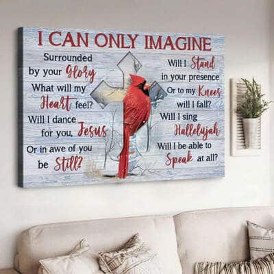 Christian I Can Only Imagine Canvas Wall Art Cardinal Cross