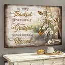 Vintage Christian Canvas Wall Art So Very Thankful Incredibly Grateful Unbelievably Blessed Vintage Christian Canvas Wall Art So Very Thankful Incredibly Grateful Unbelievably Blessed