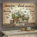 Christian Jesus Bless The Food Before Us Canvas Wall Art