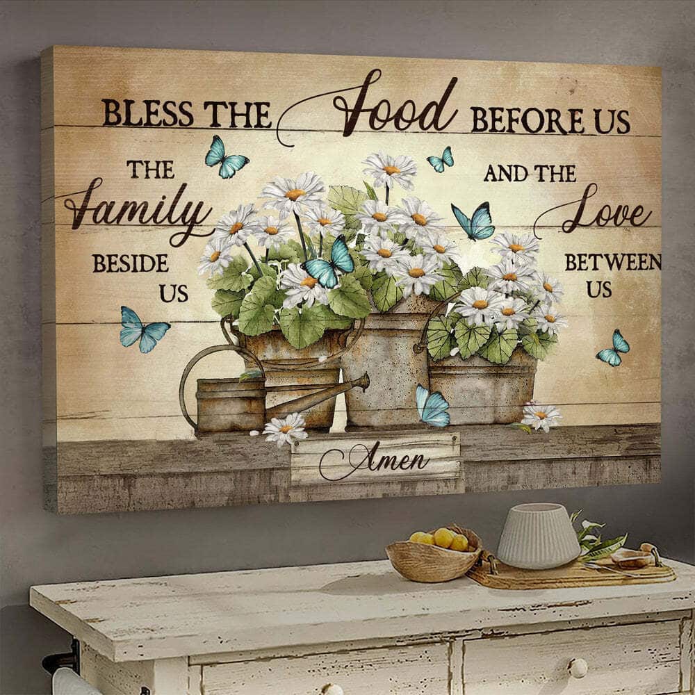 Christian Jesus Bless The Food Before Us Canvas Wall Art Christian Jesus Bless The Food Before Us Canvas Wall Art