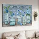 Blue Flower Today I Choose Joy Canvas Wall Art Blue Flower Today I Choose Joy Canvas Wall Art