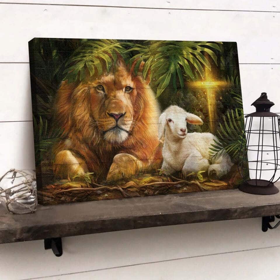 Unique Cross Lion Of Judah Lamb Of God Canvas Wall Art Unique Cross Lion Of Judah Lamb Of God Canvas Wall Art