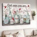 Baby Flower God Says You Are Special Canvas Wall Art