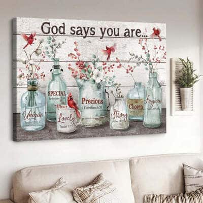Baby Flower God Says You Are Special Canvas Wall Art