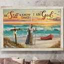 Christian Cross Psalm 46:10 Be Still And Know That I Am God Canvas Wall Art Christian Cross Psalm 46:10 Be Still And Know That I Am God Canvas Wall Art