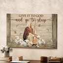 Christian Jesus Give It To God And Go To Sleep Canvas Wall Art
