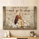 Christian Jesus Give It To God And Go To Sleep Canvas Wall Art