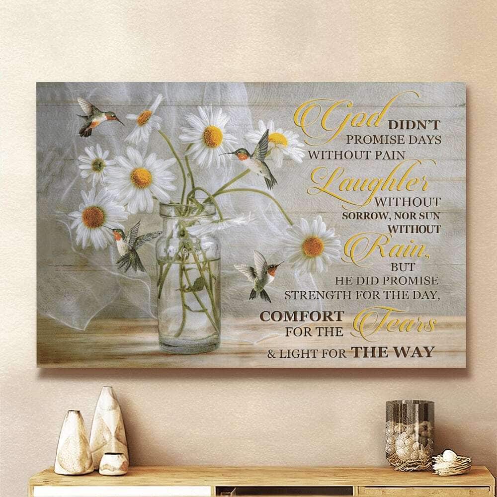 Christian Canvas Wall Art God Didn't Promise Days Without Pain Christian Canvas Wall Art God Didn't Promise Days Without Pain