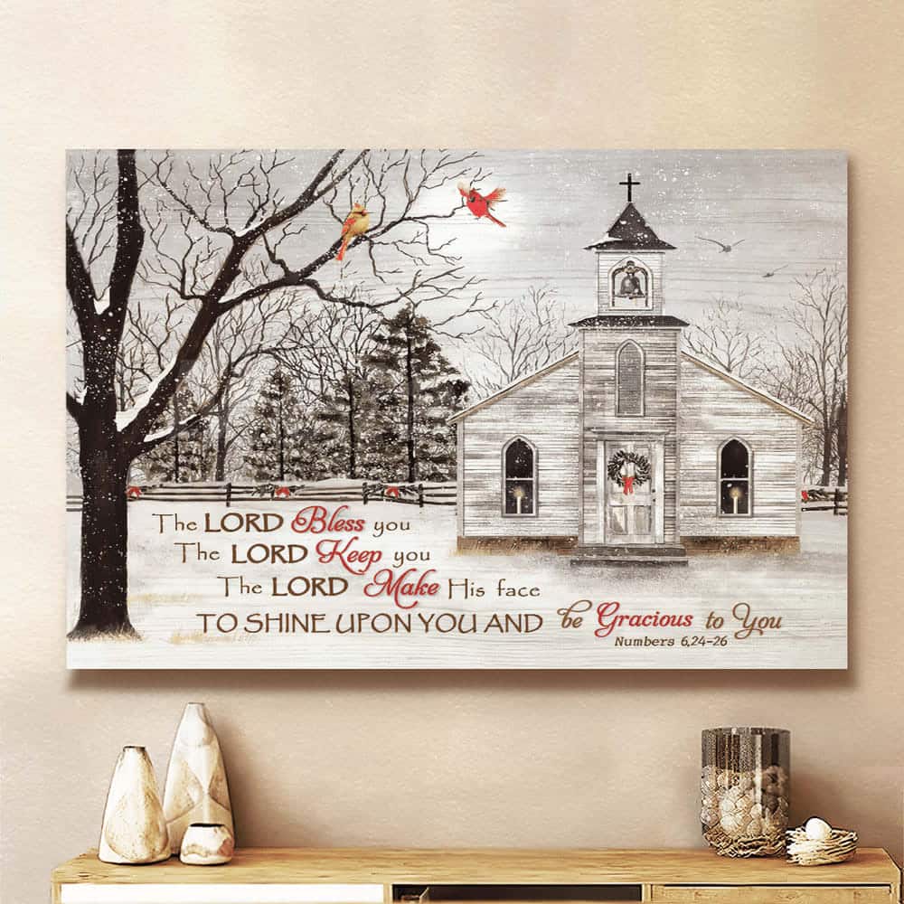 Church Cardinal The Lord Bless You Canvas Wall Art Church Cardinal The Lord Bless You Canvas Wall Art