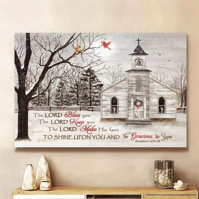 Church Cardinal The Lord Bless You Canvas Wall Art