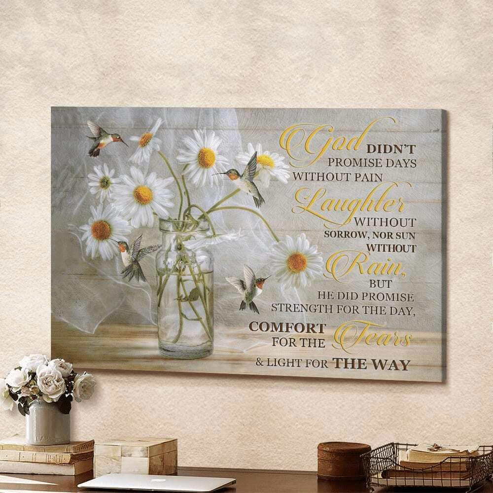 Christian Canvas Wall Art God Didn't Promise Days Without Pain Christian Canvas Wall Art God Didn't Promise Days Without Pain