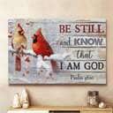 Cardinal Winter Psalm 46:10 Be Still And Know That I Am God Canvas Wall Art Cardinal Winter Psalm 46:10 Be Still And Know That I Am God Canvas Wall Art