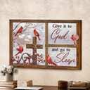 Cardinal Winter Give It To God And Go To Sleep Jesus Canvas Wall Art