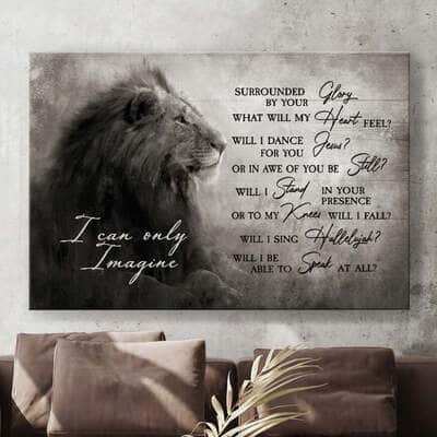 Christian Lion I Can Only Imagine Canvas Wall Art