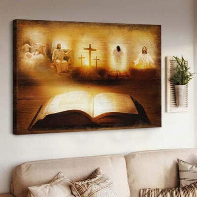 Christian Canvas Wall Art Bible Jesus Christ Light From Heaven