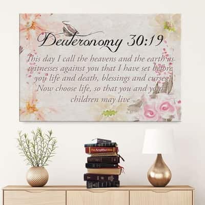 This Day I Call The Heavens And The Earth Deuteronomy 30:19 Canvas Wall Art